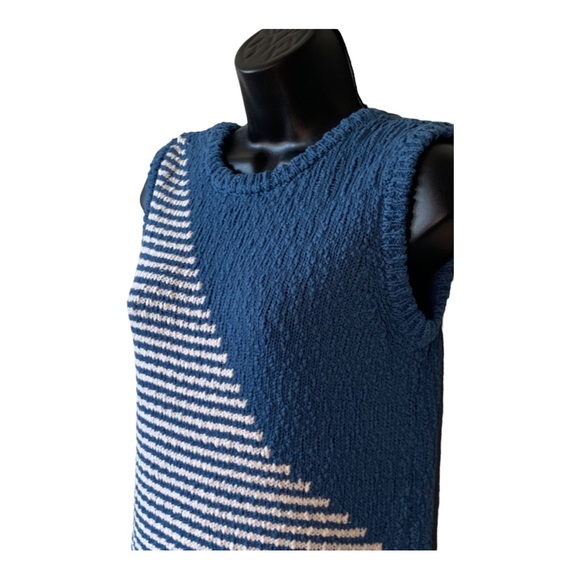 NWT Callahan Knitwear Stripe Dress Size Small Blue and White - Picture 4 of 7